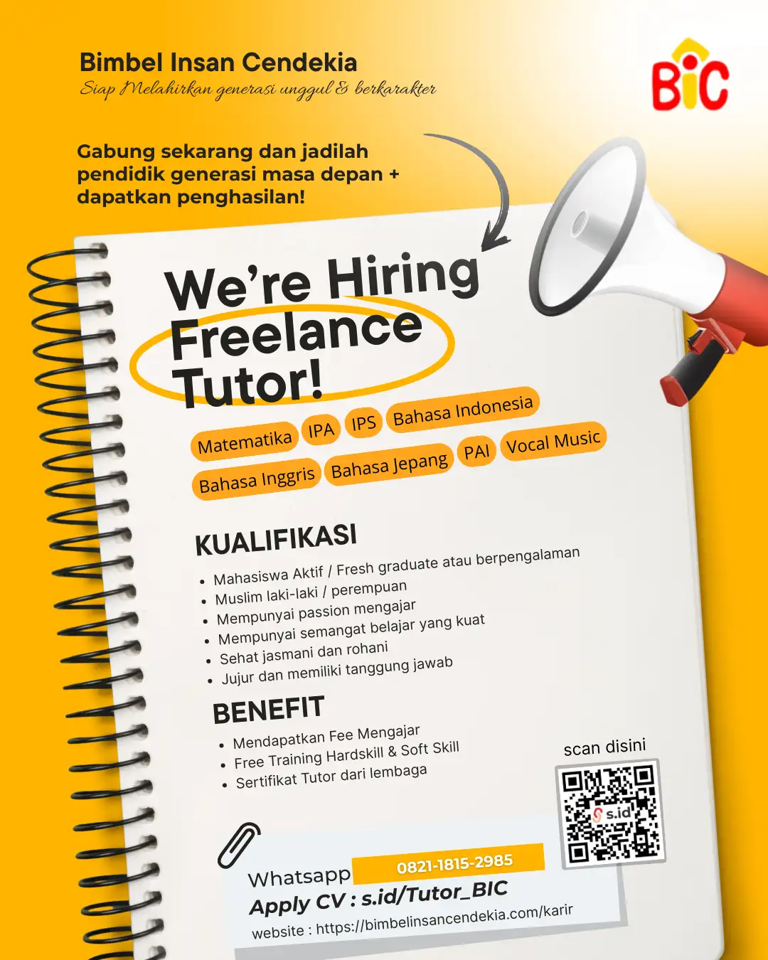 Hiring Tutor Freelance